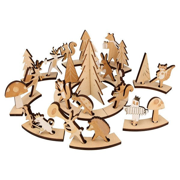 Meri Meri Wooden Marching Band Advent  Calender Suitcase