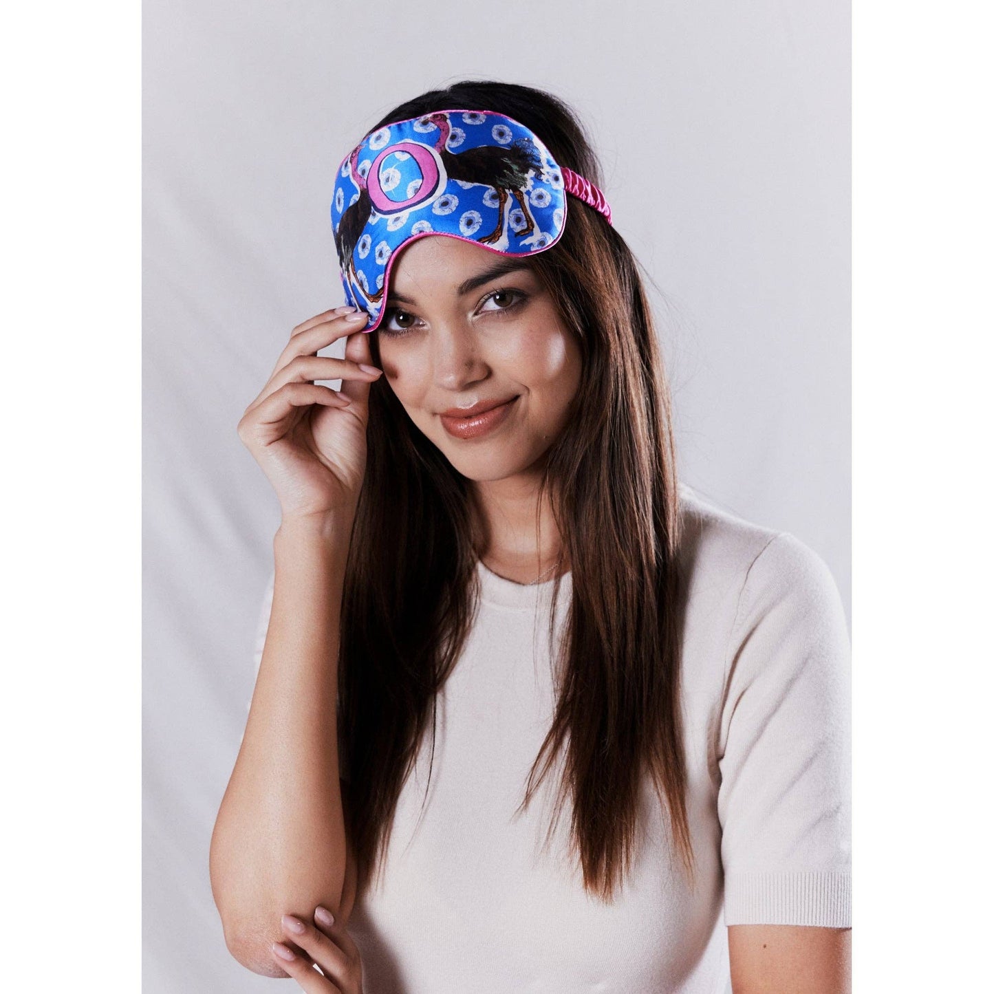 Jessica Russell Flint - Silk Eye Mask / "O for Ostrich
