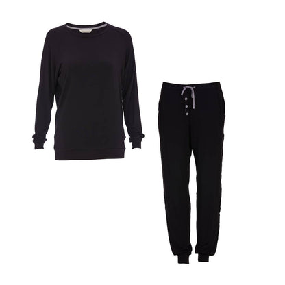 Cyberjammies - Black Jersey Slouch Pyjama Set