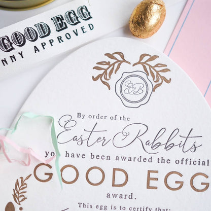soch and co - Good egg Easter certificate