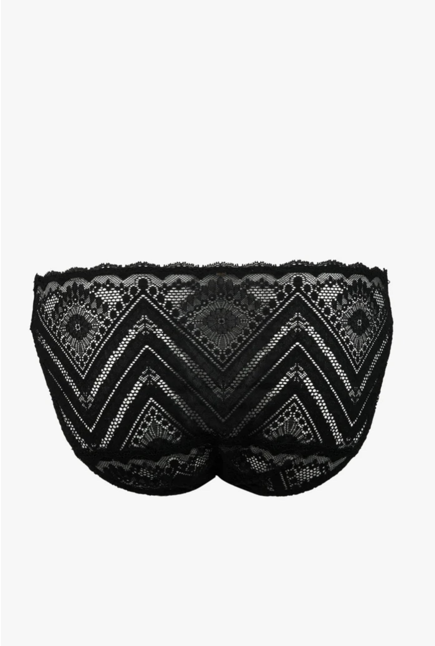 Maison Lejaby: Vertige Black graphic jacquard lace panties
