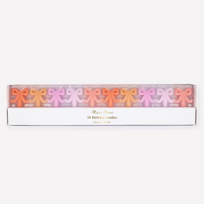 Meri Meri Bow Birthday Candles | Mini Bow Party Candles (10 Pack)