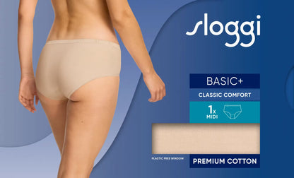 Sloggi Basic+ Midi Brief | Premium Cotton Mid Rise Brief