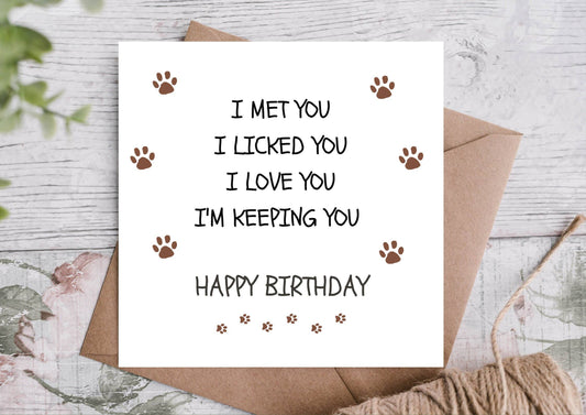 Birthday Card From The Dog