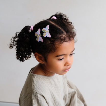 Mimi & Lula Striped Butterfly Hair Clips | Glitter Butterfly Hair Accessories
