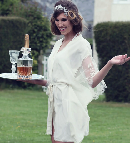 Shell Belle Couture Room Service Kimono Ivory