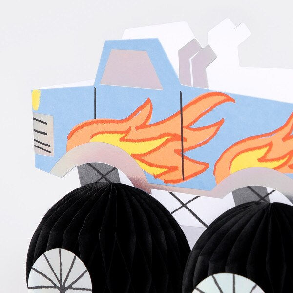 Meri Meri Monster Truck Birthday Card | Kids Monster Truck Birthday Card