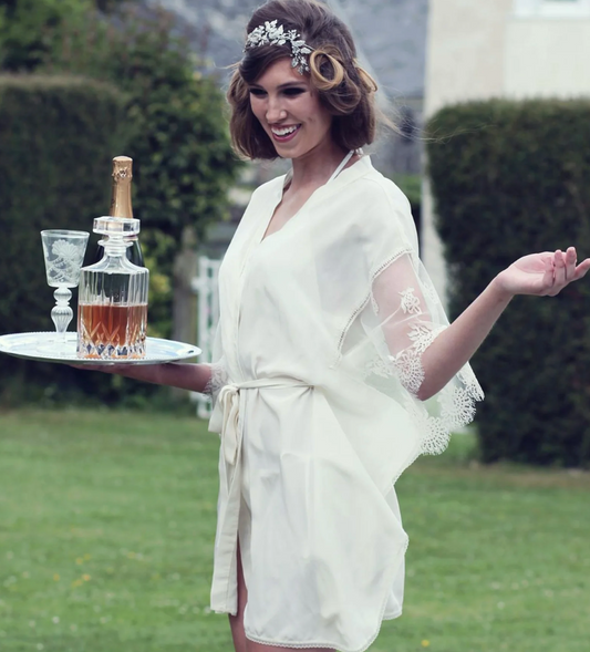 Shell Belle Couture Room Service Kimono Ivory