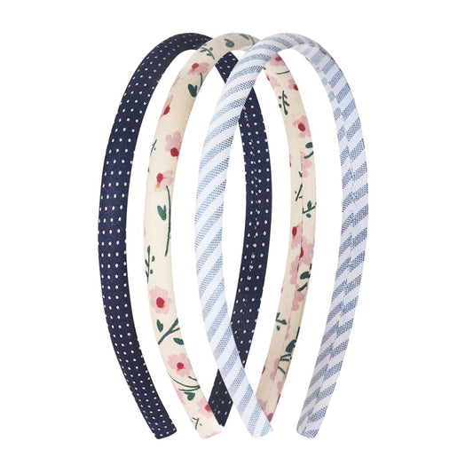 Mimi & Lula Mon Cheri Alice Band Pack | Floral & Stripe Headbands for Children