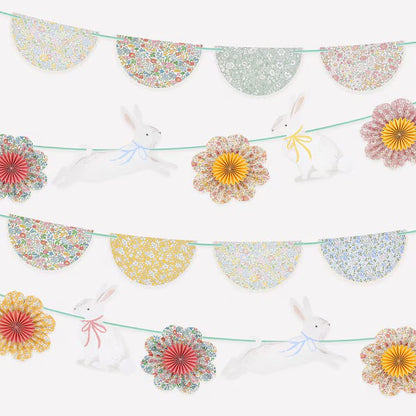 Meri Meri x Liberty Bunny & Floral Garland | Liberty Easter Party Decoration
