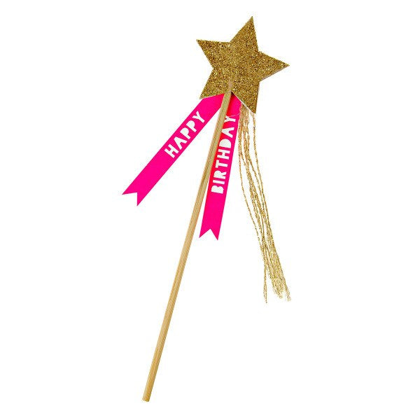 Meri Meri Magic Wand Birthday Card | Magical Birthday Card with Wand