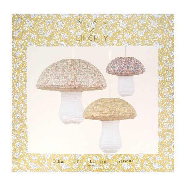 Meri Meri X Liberty Mushroom Lanterns (set of 3)