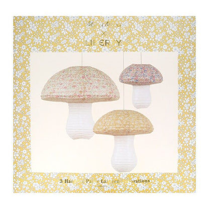 Meri Meri X Liberty Mushroom Lanterns (set of 3)
