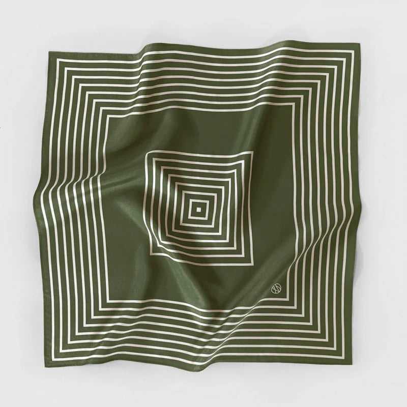 Lescarf 50cm Silk Scarf Forest Green