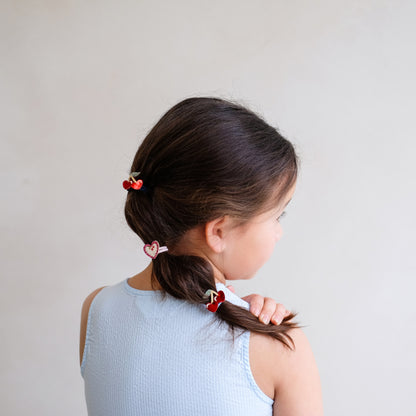 Mimi & Lula Red Cherries Mini Ponies | Cherry Hair Elastics for Children