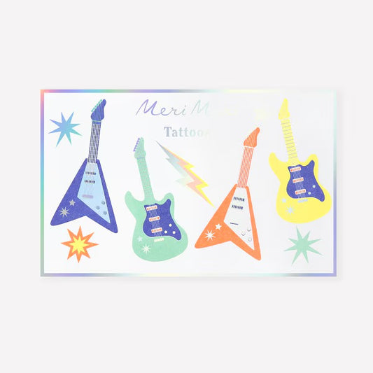 Meri Meri Electric Guitar Temporary Tattoos
