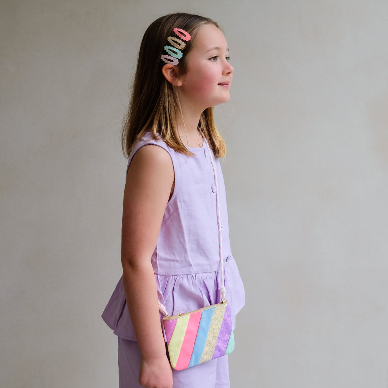 Mimi & Lula Sherbet Striped Bag | Rainbow Children’s Crossbody Bag