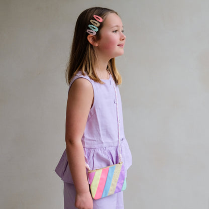 Mimi & Lula Sherbet Striped Bag | Rainbow Children’s Crossbody Bag
