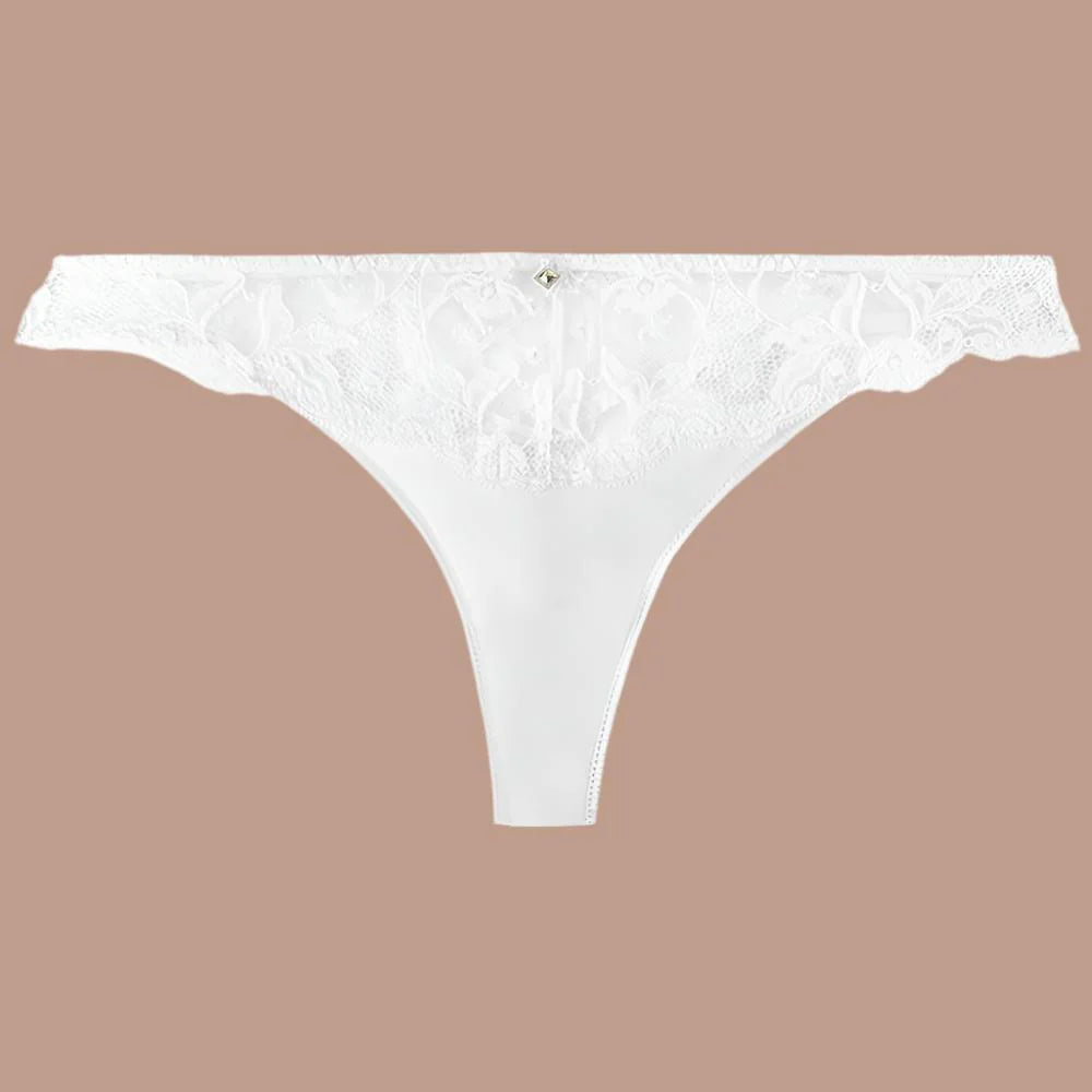 Aubade 'Kiss of Love' White Lace Thong