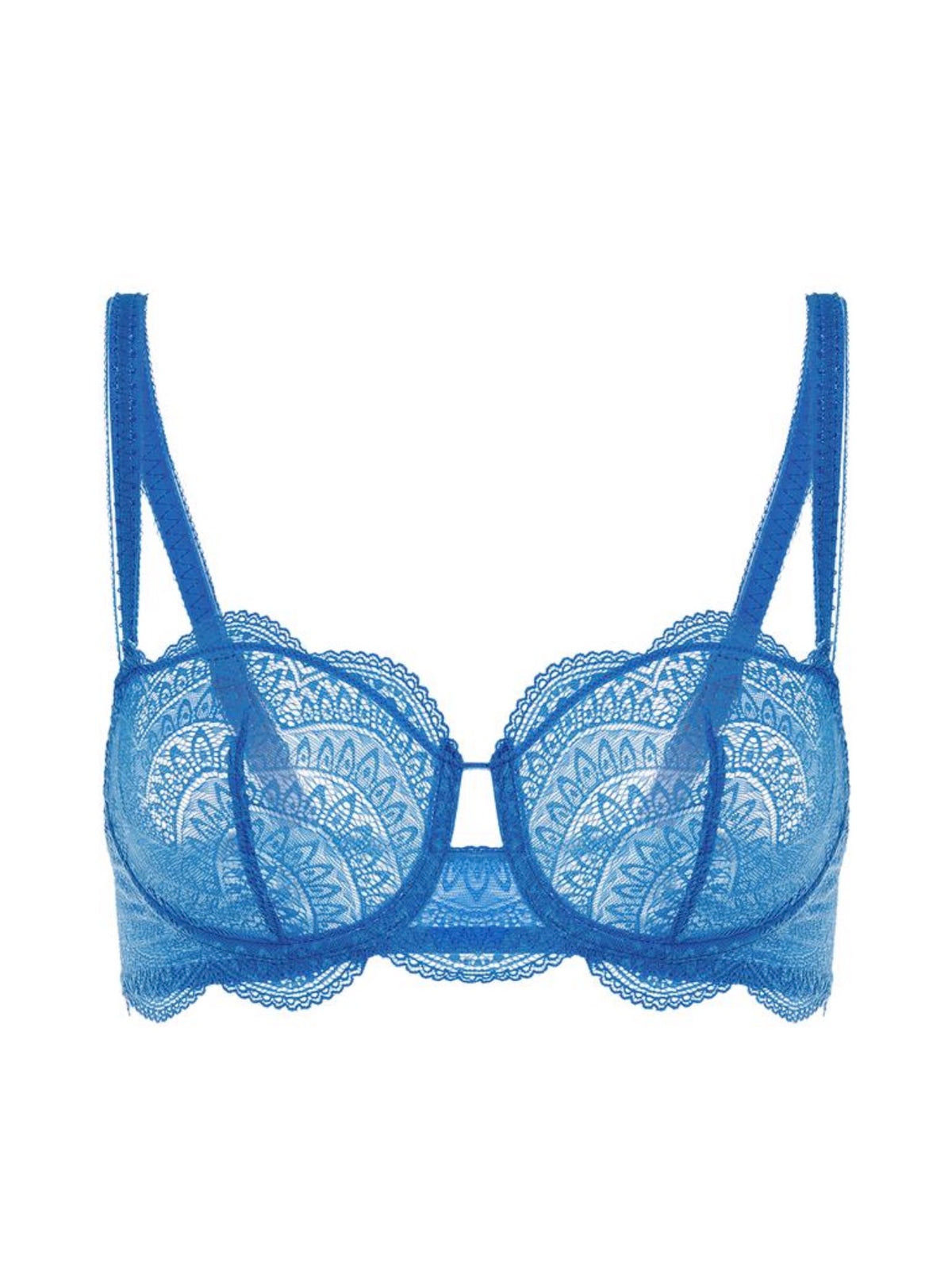 Simone Pérèle Karma Lace Half-Cup Bra | Myosotis Blue
