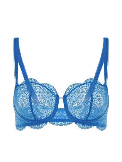 Simone Pérèle Karma Lace Half-Cup Bra | Myosotis Blue