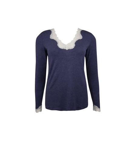 Antigel Simply Perfect long sleeved top in Bleu Chiné Nacre