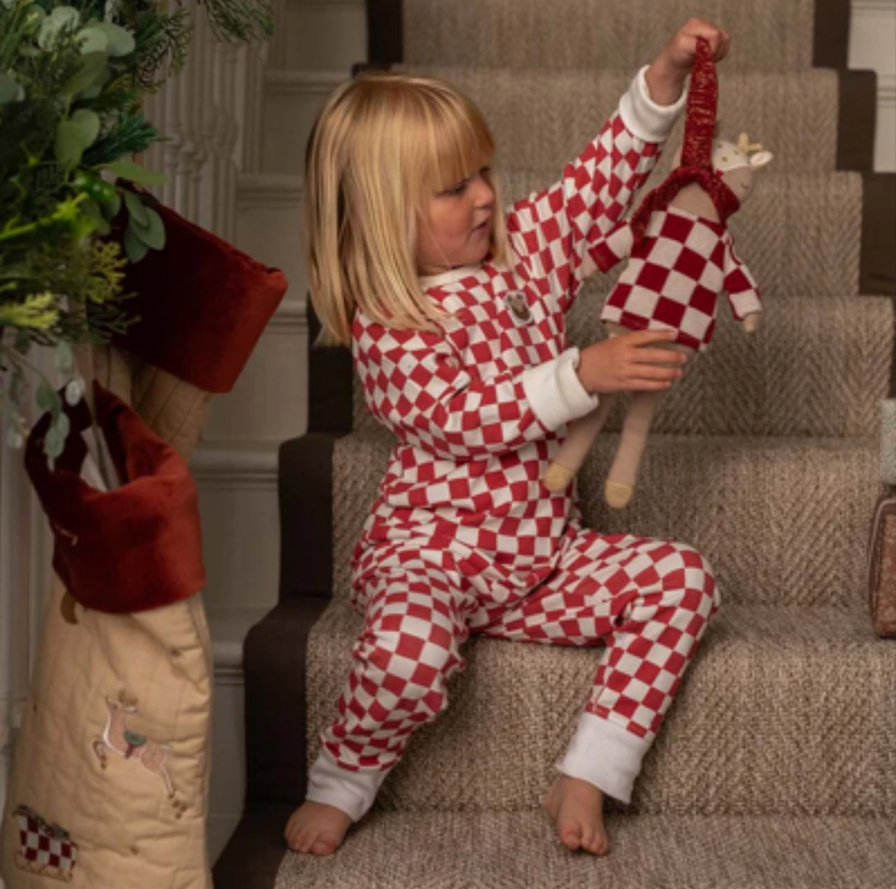Avery Row - Knitted Toddler Toy - Reindeer