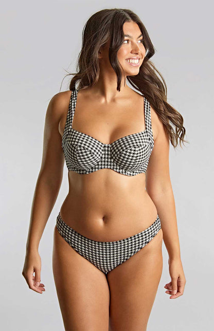 Olivia Full Cup Navy Gingham Underwired  bikini Top
