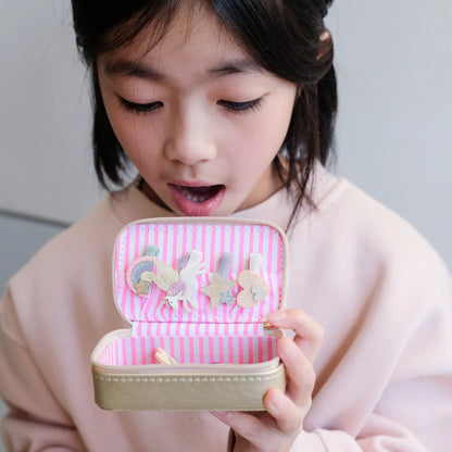 Mimi and Lula Mini Gold Jewellery Box