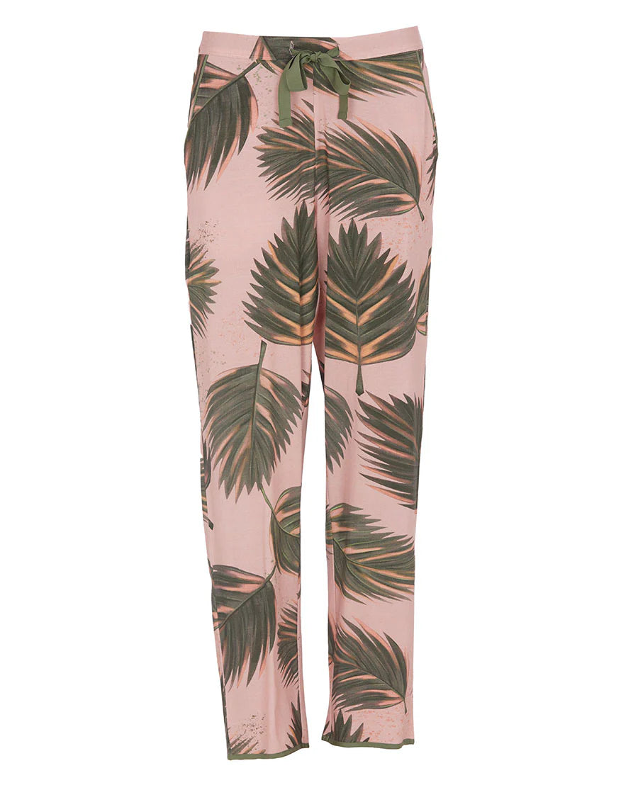 Cyberjammies Lea Sage Green Slouch Jersey pyjamas leaf print
