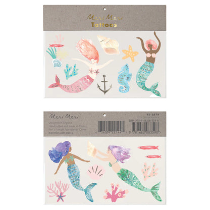 Meri Meri Mermaid Temporary Tattoos