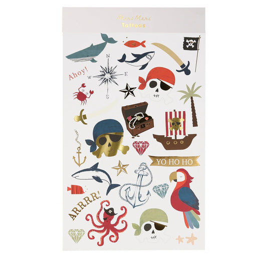 Meri Meri Pirate Tattoo Sheets (x2 sheets)