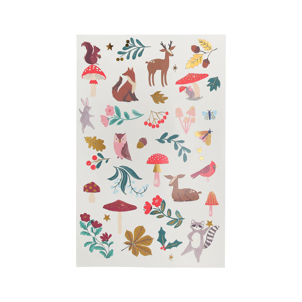 Meri Meri Woodland Tattoo Sheets (x2 sheets)