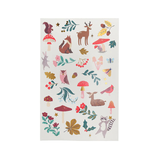 Meri Meri Woodland Tattoo Sheets (x2 sheets)