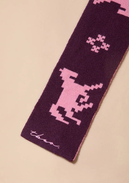 NEW ARRIVAL TBCo Merino Wool Skinny Scarf – Burgundy Gallop