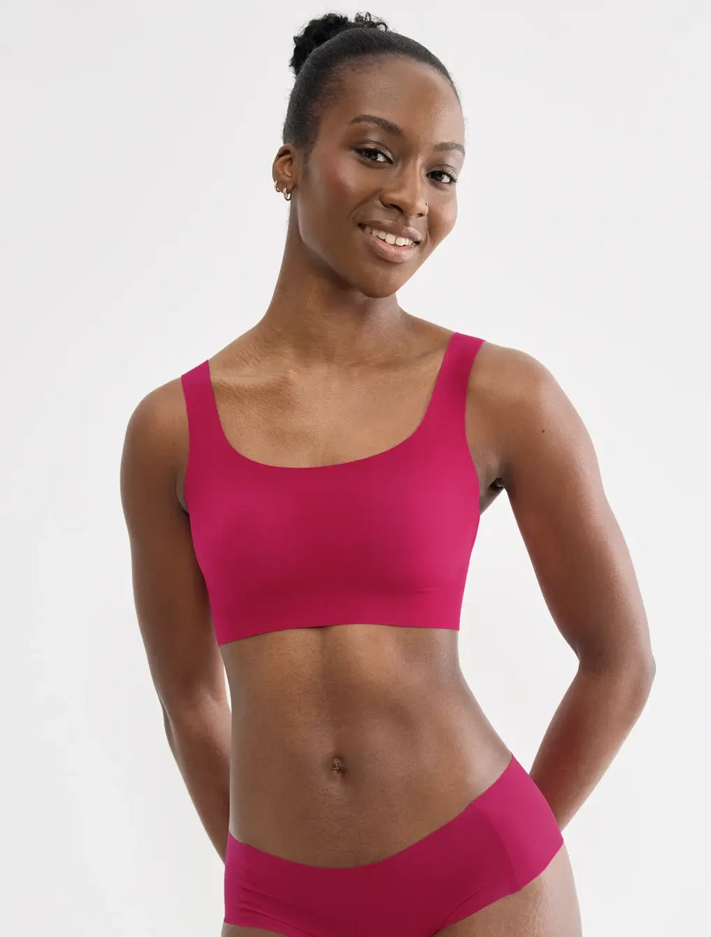 Sloggi ZERO Feel Top | Seamless Wireless Bra top | Red & Nude