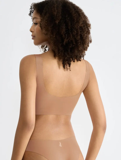 Sloggi ZERO Feel Top | Seamless Wireless Bra top | Red & Nude