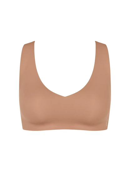Sloggi ZERO Feel Top | Seamless Wireless Bralette | Red & Nude