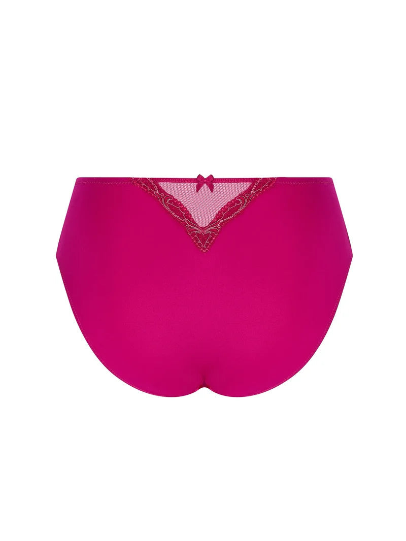 Lise Charmel Seductive Silk High Waist Brief in Splendeur Carmin