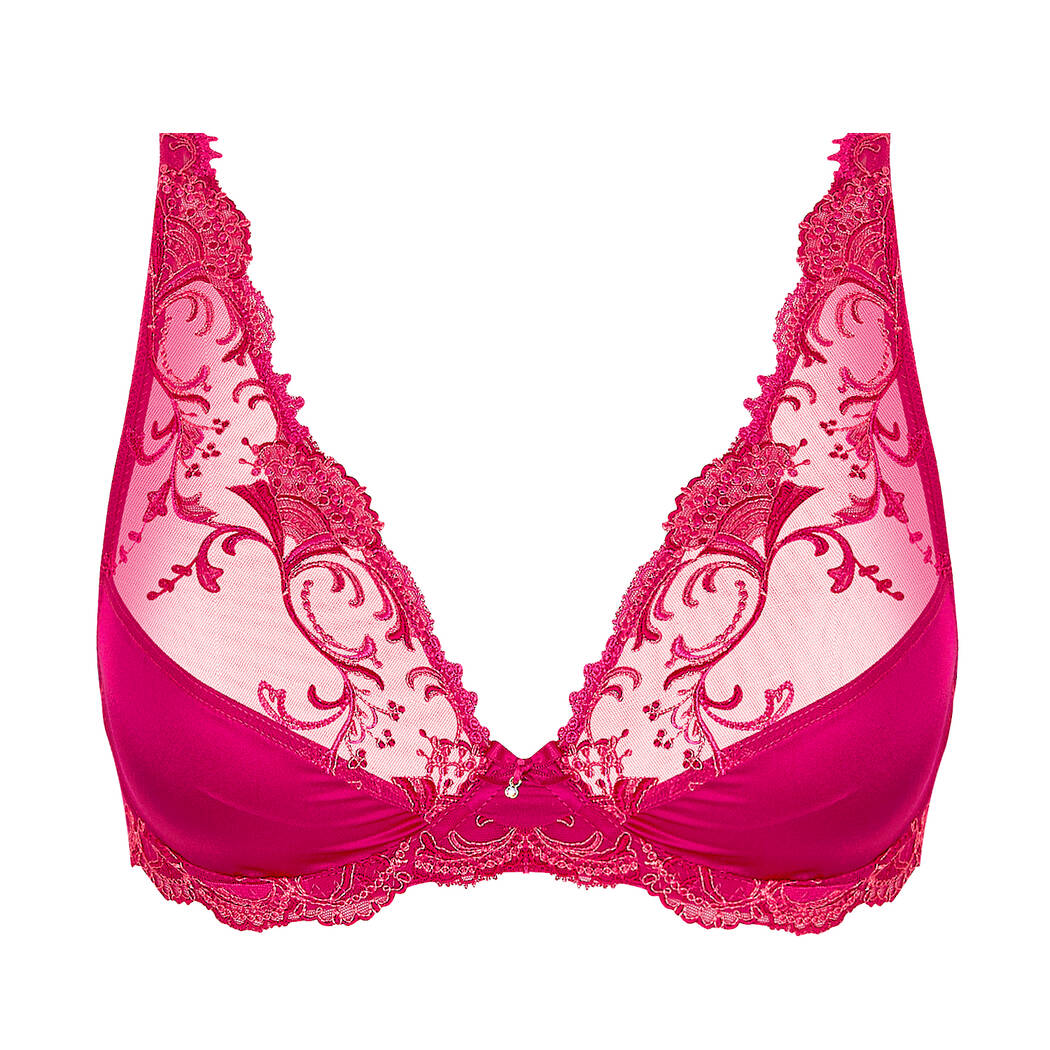 Lise Charmel Splendeur Soie Silk Half Cup Bra – Splendeur Carmin