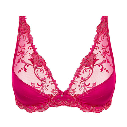 Lise Charmel Splendeur Soie Silk Half Cup Bra – Splendeur Carmin