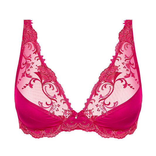 Lise Charmel Splendeur Soie Silk Half Cup Bra – Splendeur Carmin