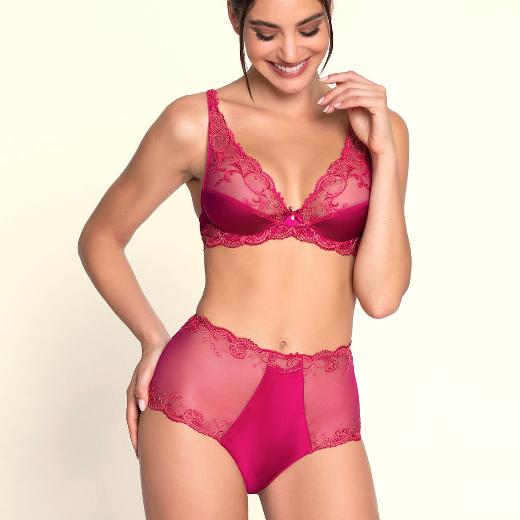 Lise Charmel Splendeur Soie Silk Half Cup Bra – Splendeur Carmin