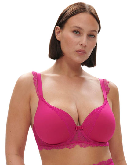 Simone Pérèle Canopée Deep Plunge Spacer Bra – Rose Hibiscus