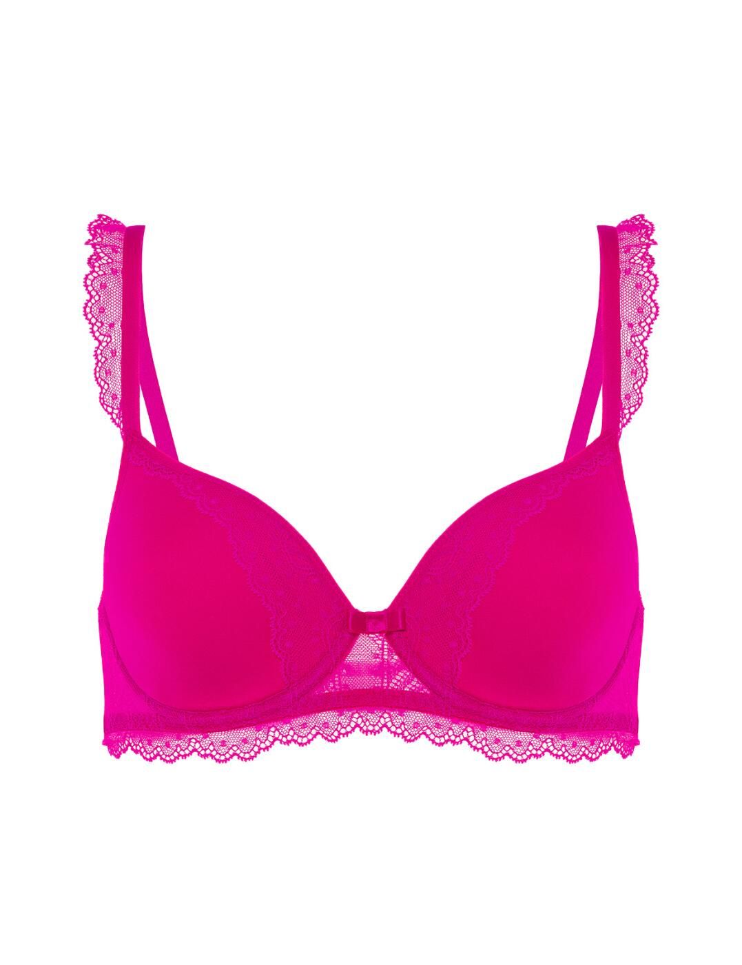 Simone Pérèle Canopée Deep Plunge Spacer Bra – Rose Hibiscus