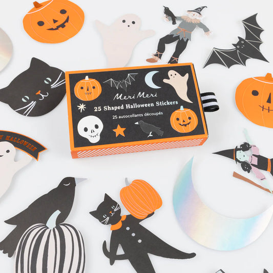 Meri Meri fabulously Ghoulish Halloween Shaped Stickers (x25 stickers)