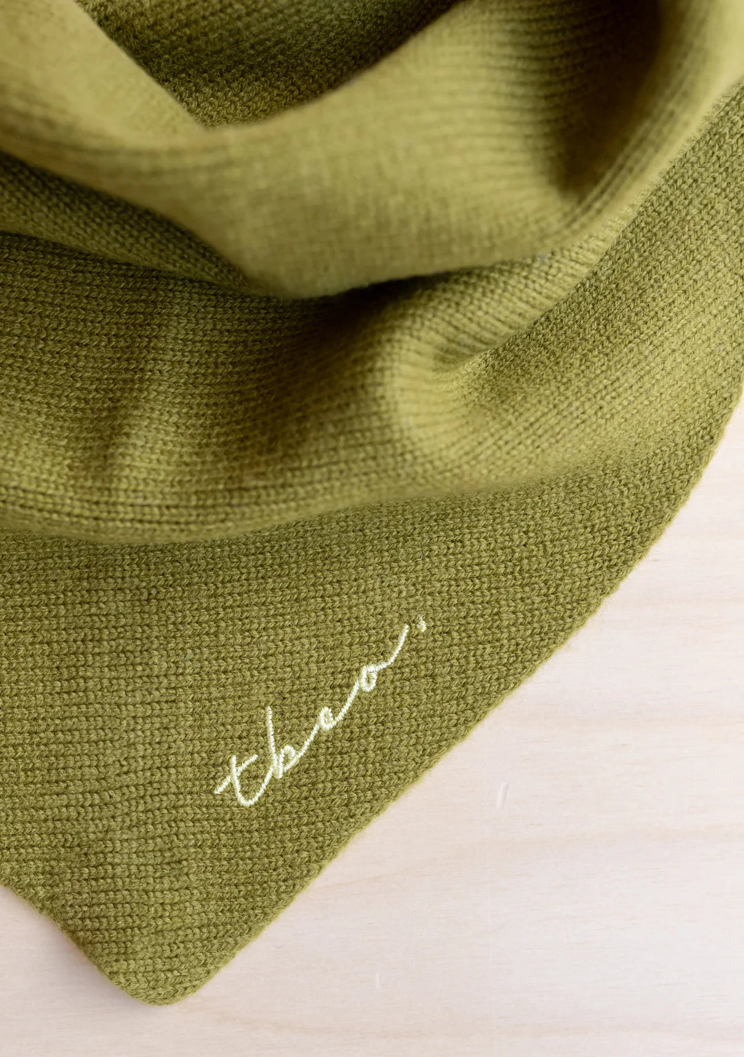 TBCo Merino Triangle Scarf in Olive
