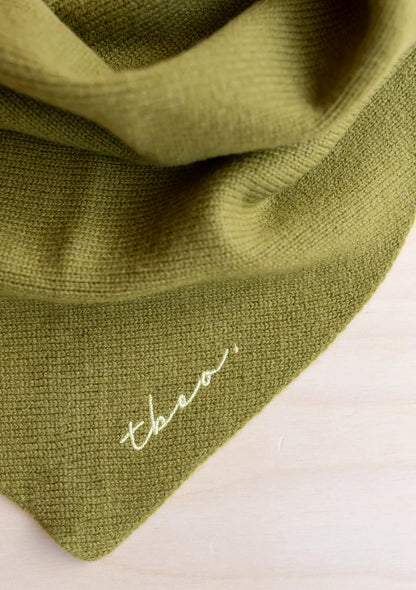 TBCo Merino Triangle Scarf in Olive