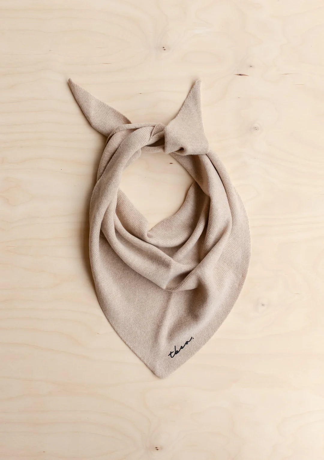TBCo Merino Triangle Scarf in Sourdough