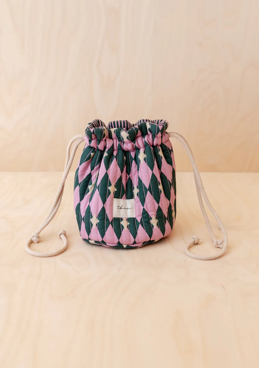 TBCo Pink Harlequin Cotton Washbag